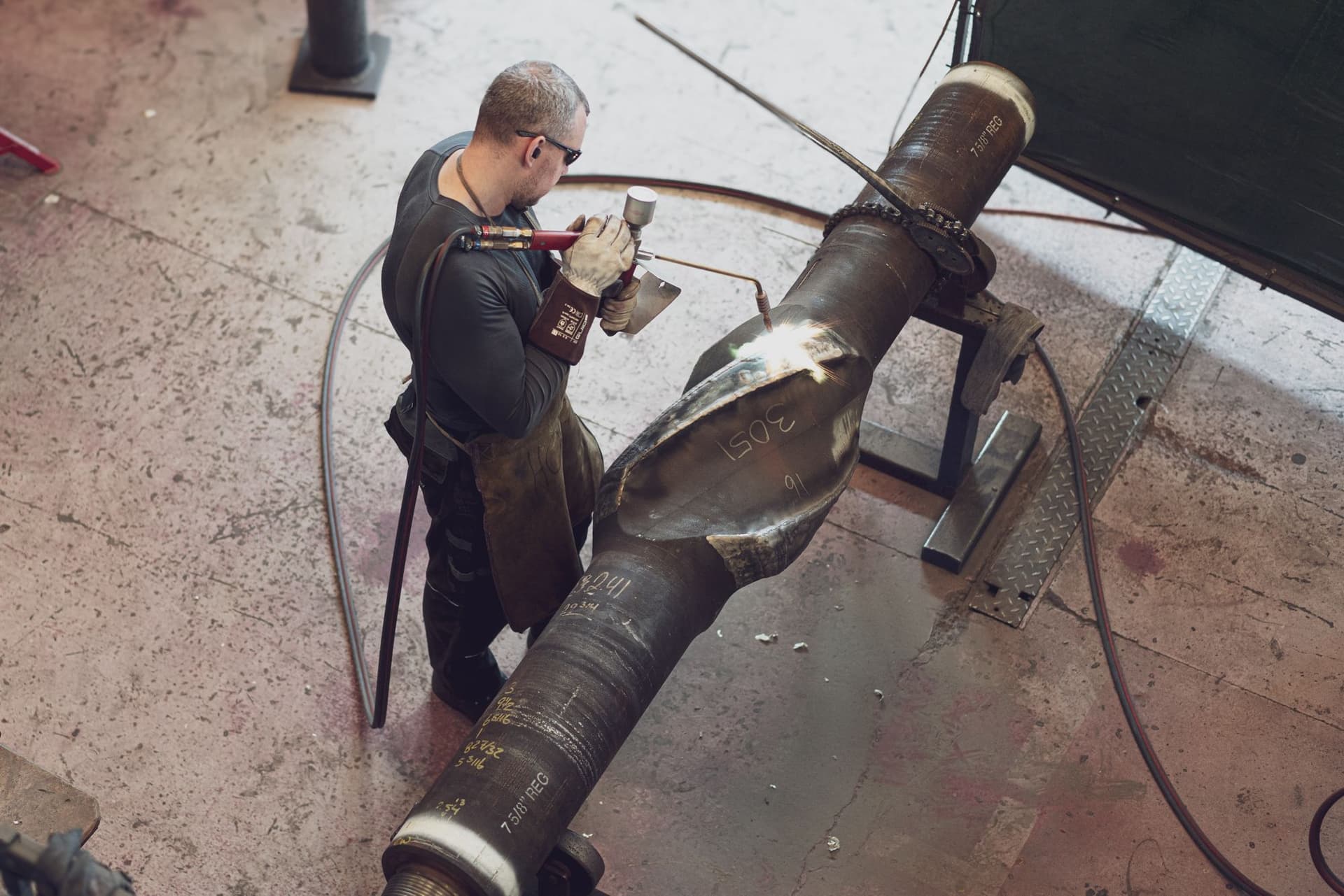 Employee welding